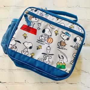 Pottery Barn Mackenzie Dark Blue Gray Snoopy Cold pack Lunch Box